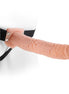 FETISCH FANTASIE SERIE – SERIE 11 HOHLER STRAP-ON VIBRIEREND MIT HODEN 27,9CM FLEISCH