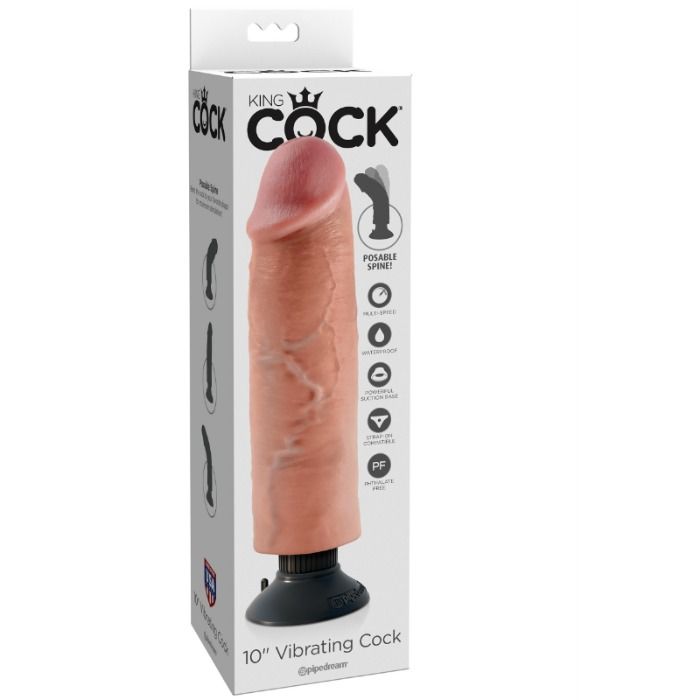 KING COCK - 25.5 CM VIBRIERENDER FLEISCHDILDO