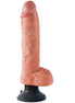 KING COCK - 25,5 CM VIBRIERENDER PENIS MIT HODEN FLESH