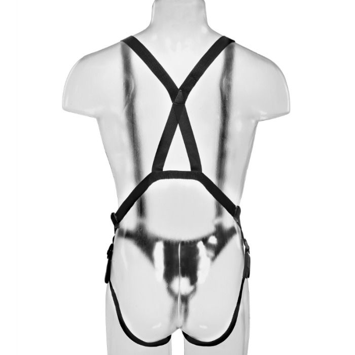 KING COCK - 28 CM HOHLER STRAP-ON MIT HOSENTRÄGERSYSTEM FLEISCHFARBEN
