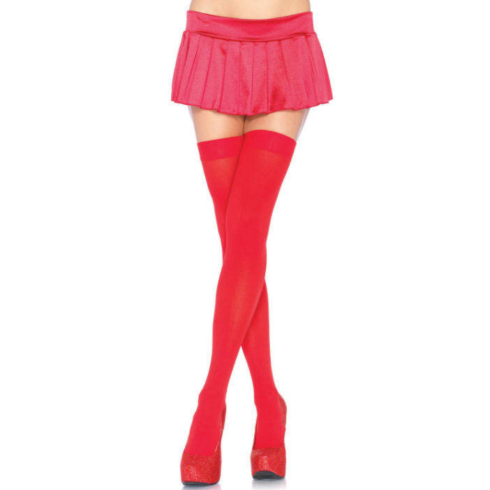 LEG AVENUE - NYLON OVERKNEES ROT