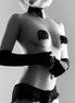 BIJOUX - BURLESQUE GLÄNZENDE NIPPLE COVER MIT SCHLEIFE