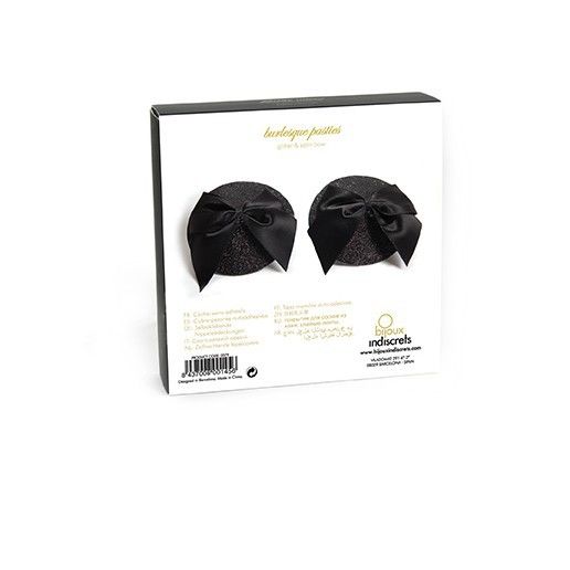 BIJOUX - BURLESQUE GLÄNZENDE NIPPLE COVER MIT SCHLEIFE