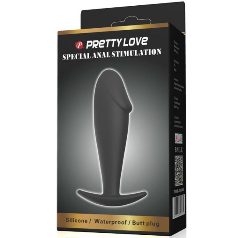 PRETTY LOVE – ANALPLUG SILIKON PENISFORM SCHWARZ