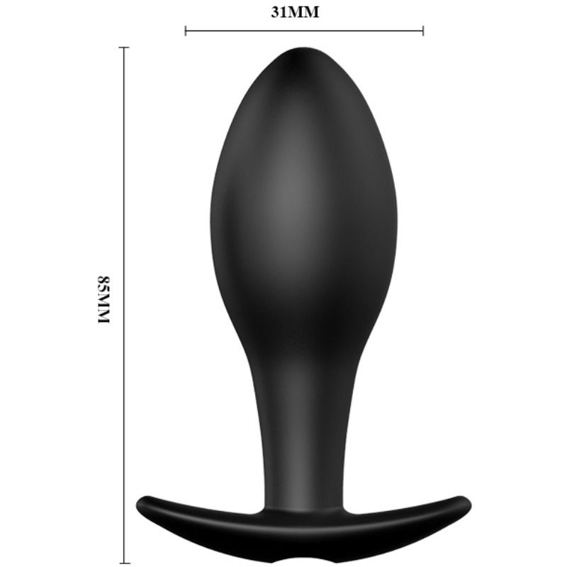 PRETTY LOVE - ANKERFÖRMIGER ANALPLUG SILIKON 12 VIBRATIONSMODI SCHWARZ