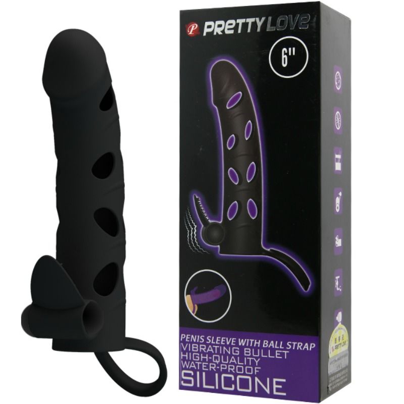PRETTY LOVE - SILIKONÜBERZUG MIT VIBRATION 15,2 CM