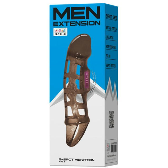 BAILE - PENISVERLÄNGERUNG MIT VIBRATION UND GURT 13,5 CM