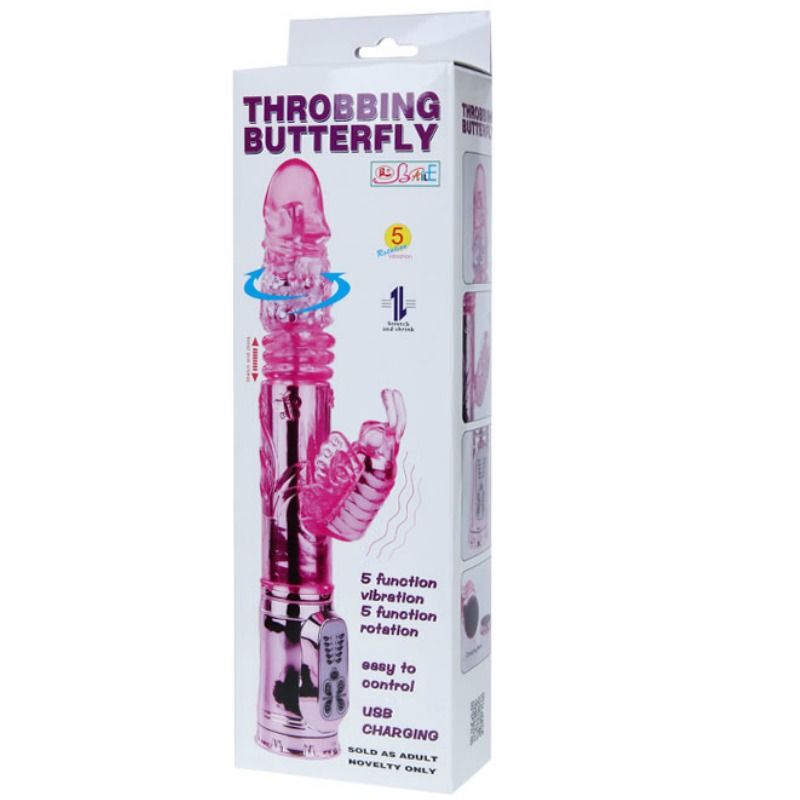 BAILE - RECHARGEABLE Sensory Device WITH ROTATION AND THROBBING BUTTERF STIMULATOR