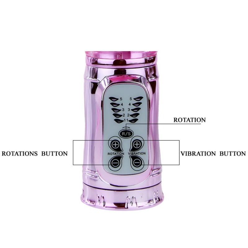 BAILE - RECHARGEABLE Sensory Device WITH ROTATION AND THROBBING BUTTERF STIMULATOR