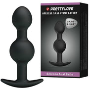 PRETTY LOVE – SPEZIELLE STIMULATION SILIKON ANALKUGELN 10,3 CM SCHWARZ