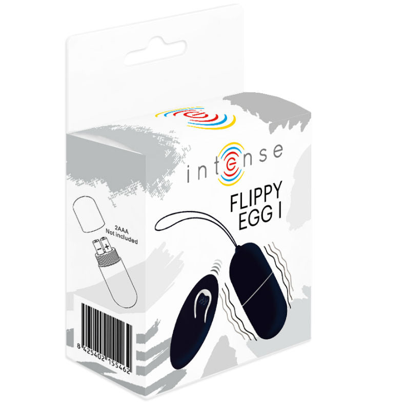 INTENSE – FLIPPY I VIBRIERENDES EI MIT FERNBEDIENUNG SCHWARZ