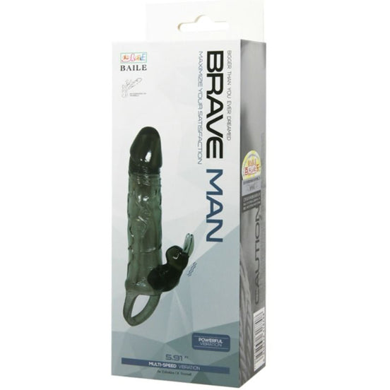 BAILE - BRAVE MAN PENISSCHLAUCH MIT HASE SCHWARZ 16,5 CM