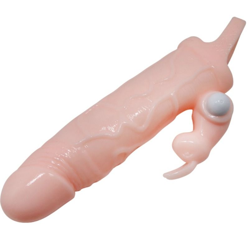 BAILE - BRAVE MAN PENIS COVER MIT KANINCHEN UND DOPPELMOTOR FLEISCH 16.5 CM