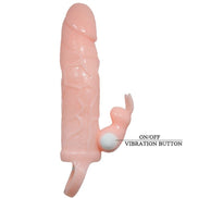 BAILE - BRAVE MAN PENIS COVER MIT KANINCHEN UND DOPPELMOTOR FLEISCH 16.5 CM