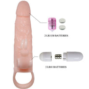 BAILE - BRAVE MAN PENIS COVER MIT KANINCHEN UND DOPPELMOTOR FLEISCH 16.5 CM