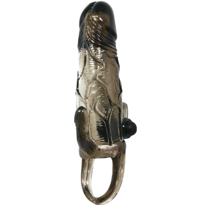 BAILE - BRAVE MAN PENIS COVER MIT KLITORIS- UND ANALSTIMULATION DOPPELTER KUGELVIBRATOR SCHWARZ 16,5 CM
