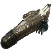 BAILE - BRAVE MAN PENIS COVER MIT KLITORIS- UND ANALSTIMULATION DOPPELTER KUGELVIBRATOR SCHWARZ 16,5 CM
