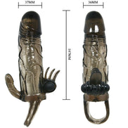 BAILE - BRAVE MAN PENIS COVER MIT KLITORIS- UND ANALSTIMULATION DOPPELTER KUGELVIBRATOR SCHWARZ 16,5 CM
