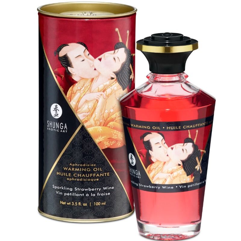 SHUNGA - ERDBEER & CAVA WÄRMEEFFEKT MASSAGEÖL 100 ML