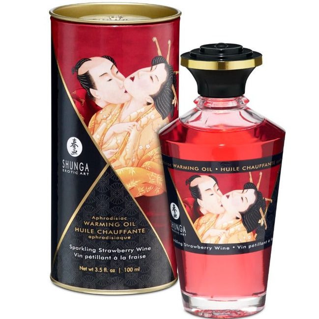 SHUNGA - ERDBEER & CAVA WÄRMEEFFEKT MASSAGEÖL 100 ML