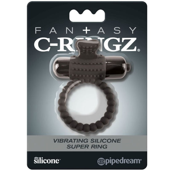 FANTASY C-RINGZ – SCHWARZER VIBRIERENDER RING AUS SILIKON