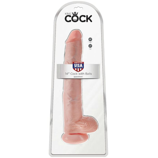 KING COCK - Wellness-Gerät MIT HODEN 35,6 CM FLEISCHFARBEN