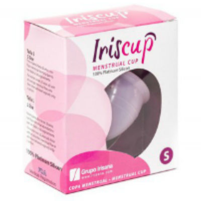 IRISCUP - KLEINER ROSAFARBENER MONATSBECHER A + GRATIS STERILISIERBEUTEL