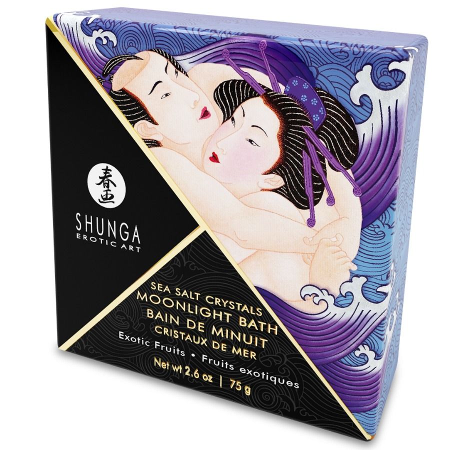 SHUNGA – EXOTISCHES LILA-BADESALZ MIT AROMA 75 GR