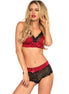 LEG AVENUE - 2-TEILIGES SET SCHWARZ UND ROT S/M