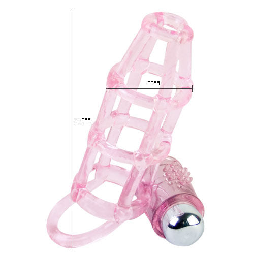 BAILE - SÜSSE 10 RHYTHMEN SILIKONHÜLLE UND RING FÜR DEN ROSA PENIS