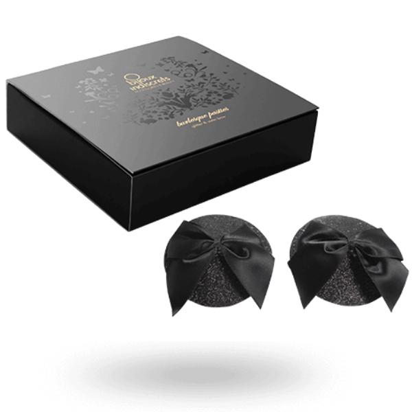 BIJOUX - BURLESQUE GLÄNZENDE NIPPLE COVER MIT SCHLEIFE