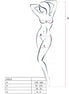 PASSION - FRAU BS013 SCHWARZER BODYSTOCKING EINHEITSGRÖSSE
