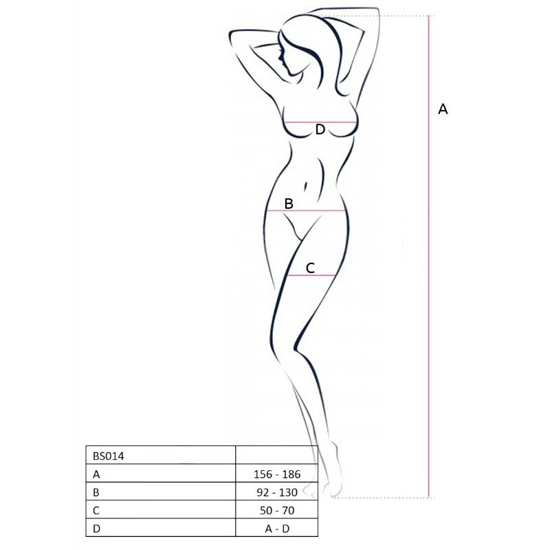 PASSION - DAMEN BS014 WEISSER BODYSTOCKING EINHEITSGRÖSSE