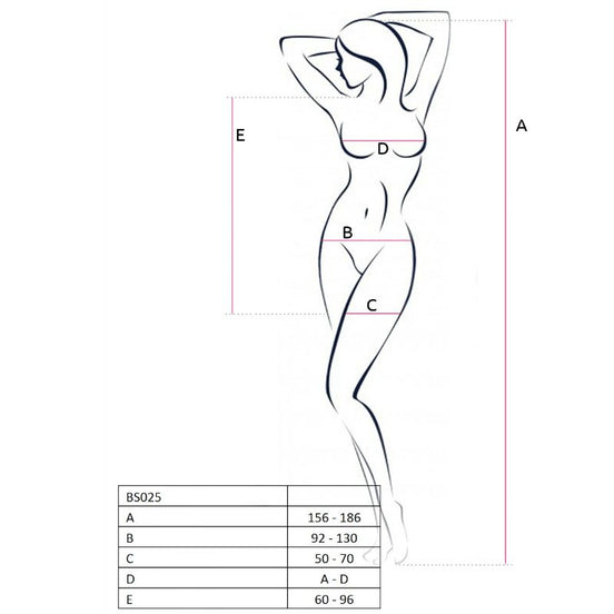 LEIDENSCHAFT - DAMEN-BODYSTOCKING BS025 SCHWARZ KLEID-STIL EINHEITSGRÖSSE