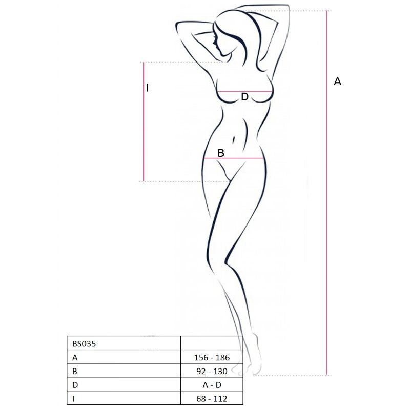 PASSION - DAMEN BS035 ROTER BODYSTOCKING EINHEITSGRÖSSE
