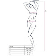 PASSION - DAMEN BODYSTRUMPF BS038 WEISS EINHEITSGRÖSSE