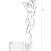 PASSION - WOMAN BS031 WHITE BODYSTOCKING ONE SIZE