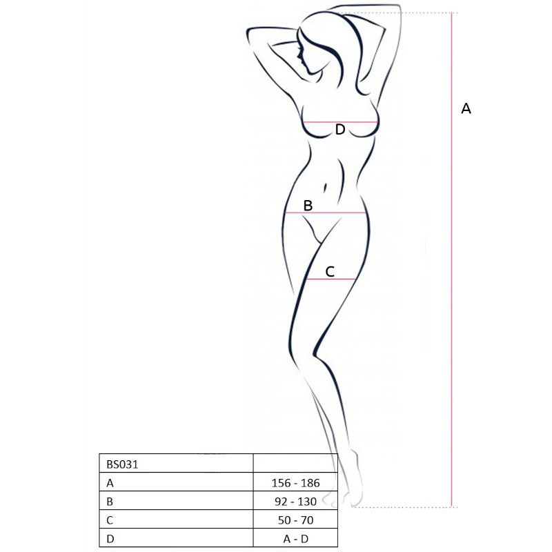PASSION - WOMAN BS031 ROTER BODYSTOCKING EINHEITSGRÖSSE
