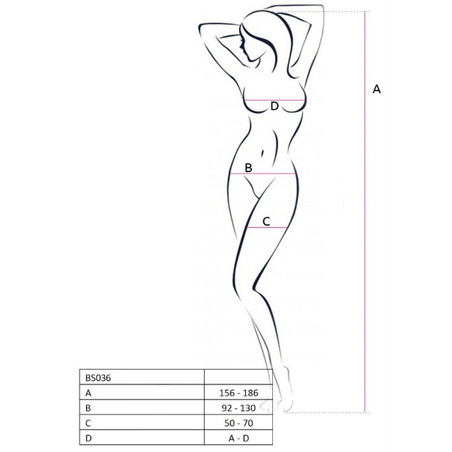PASSION - DAMEN BODY BS036 WEISS, EINHEITSGRÖSSE