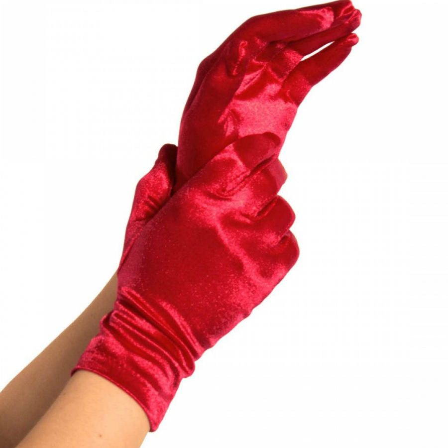 LEG AVENUE – SATINHANDSCHUHE ROT
