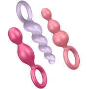 SATISFYER - ANALPLUG-SET 3-TLG. TRICOLOR