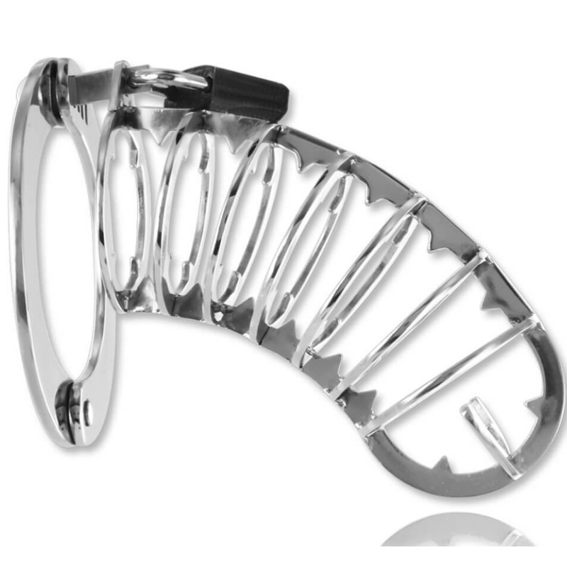 METALL HART - PENISKÄFIG MIT SICHERHEITSSCHLOSS 14 CM