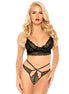 LEG AVENUE - 2-TEILIGES SET STRAPPY CUT G-STRING S/M