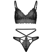 LEG AVENUE - 2-TEILIGES SET STRAPPY CUT G-STRING S/M