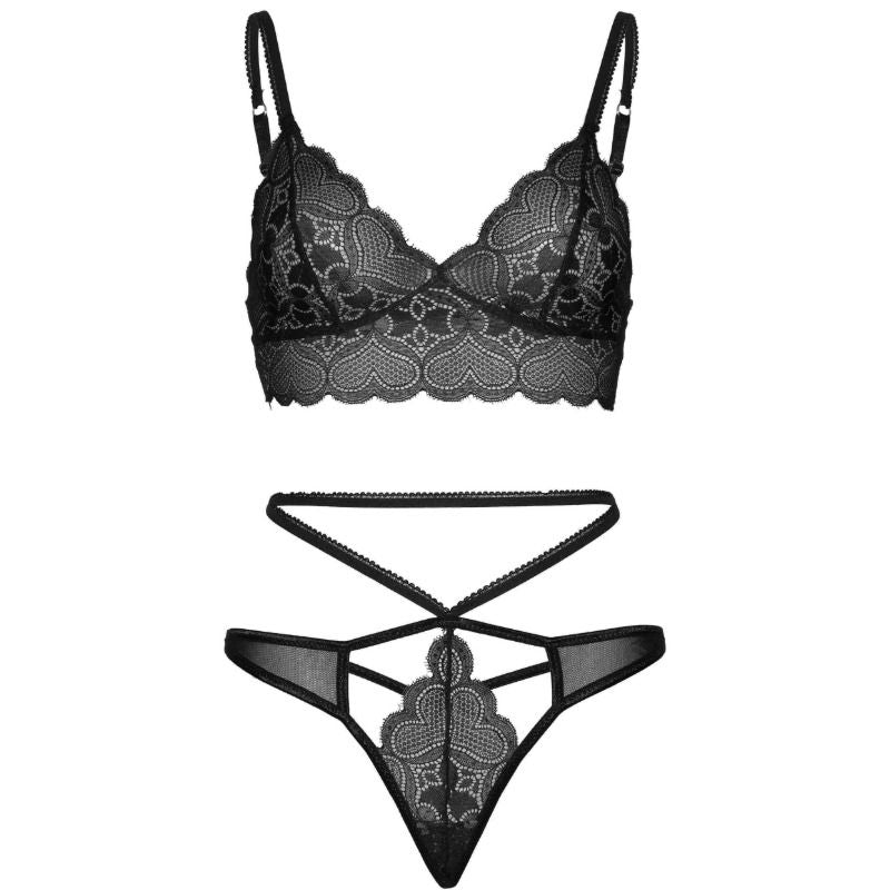 LEG AVENUE - 2-TEILIGES SET STRAPPY CUT G-STRING S/M