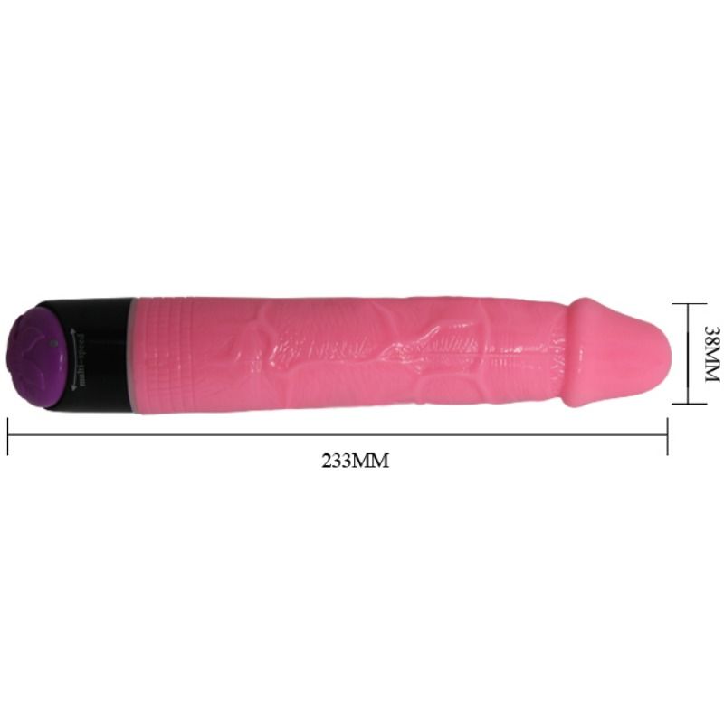 BAILE - COLORFUL SEX REALISTIC Sensory Device PINK 23 CM