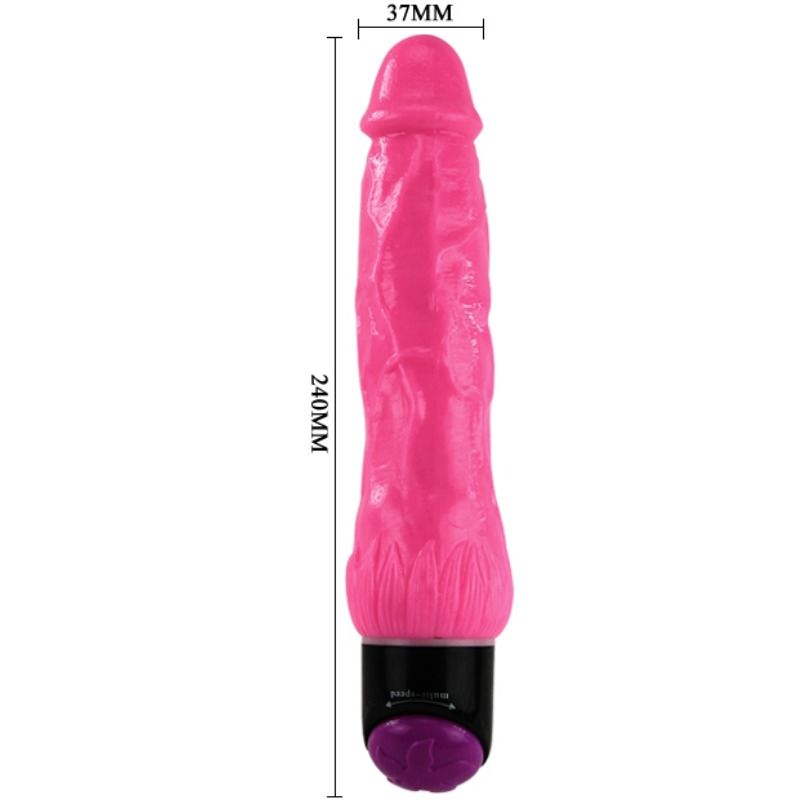 BAILE - COLORFUL SEX REALISTIC Sensory Device PINK 24 CM