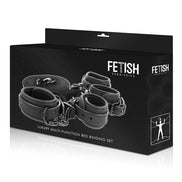 FETISCH SUBMISSIV – SET AUS HANDSCHELLEN UND FESSELN MIT NEOPRENFUTTER