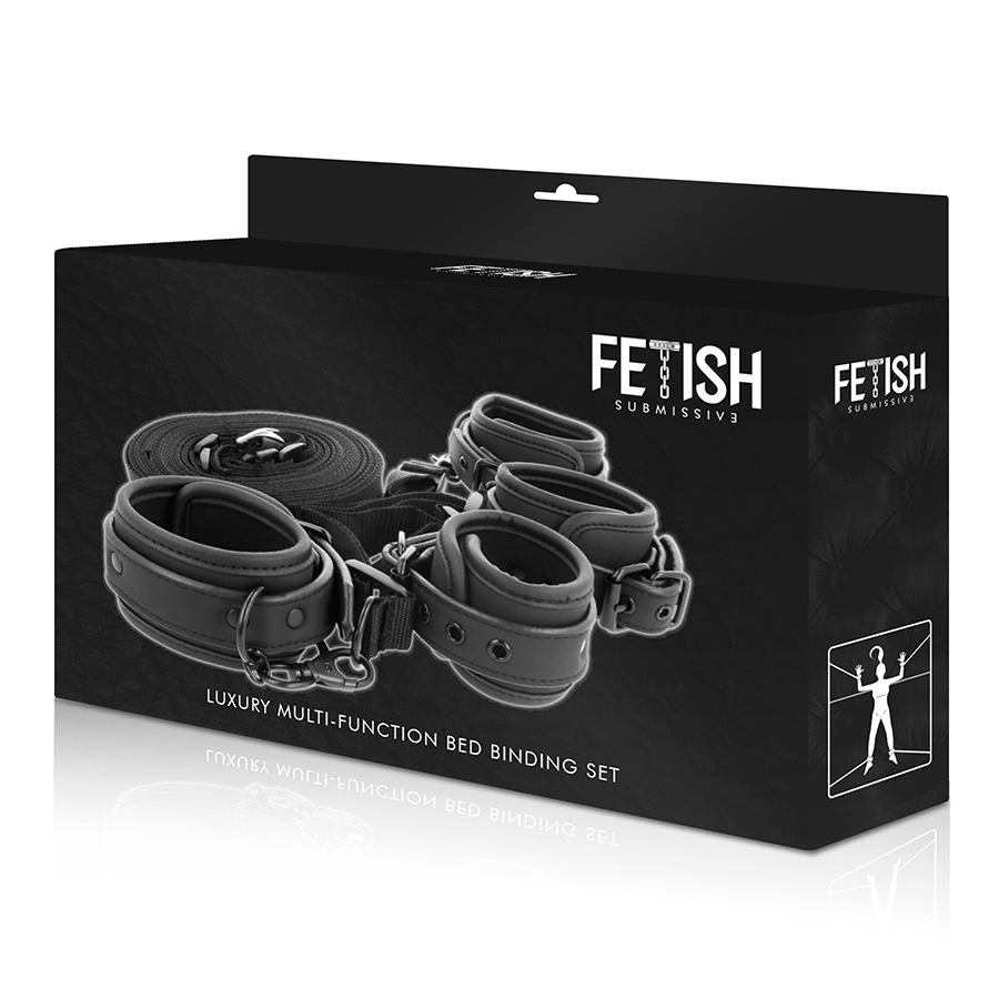 FETISCH SUBMISSIV – SET AUS HANDSCHELLEN UND FESSELN MIT NEOPRENFUTTER