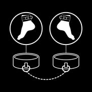 FETISH SUBMISSIVE - VEGAN LEATHER ANKLE CUFFS WITH NOPRENE LINING